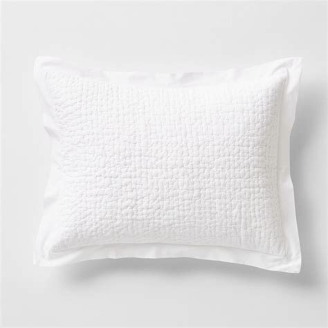 Celeste White Organic Cotton Standard Sham Reviews Crate And Barrel