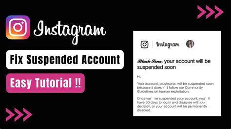 How To Fix Suspended Instagram Account YouTube