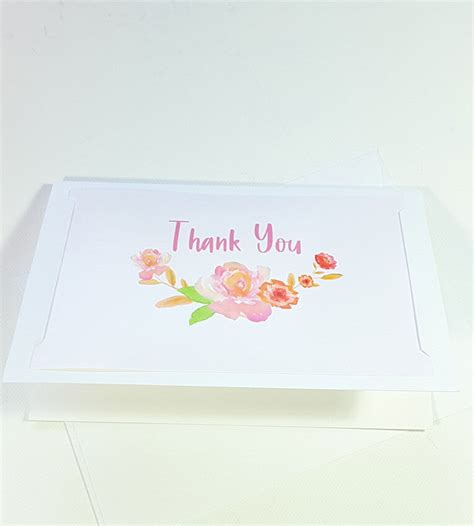 Thank You Cards Notes Flower Wedding Business Birthday Thankful It