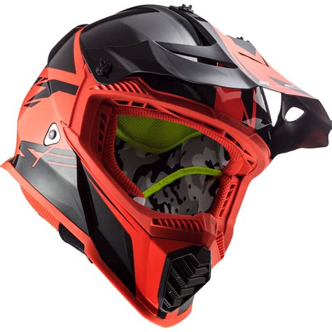 Ls Mx Fast Evo Roar Nero Opaco Rosso Motostorm