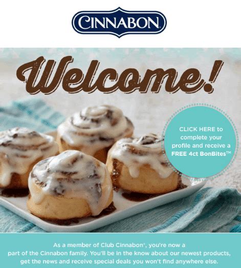 Cinnabon Free 4 Cinnabon Bonbites For Joining Club Cinnabon Doctor