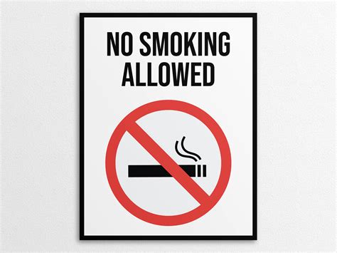 Purpose Of No Smoking Sign Printable Free Templates