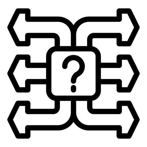 question mark surrounded  arrows representing difficult decision