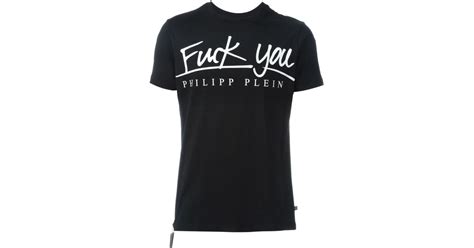 Philipp Plein Fuck You All T Shirt In Black For Men Lyst