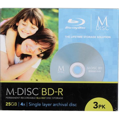 M-DISC 25GB BD-R 4x Discs (3-Pack) MDBD003 B&H Photo Video