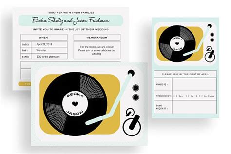 Printable Record Player Wedding Invitation Retro Wedding Etsy Record Player Wedding Retro