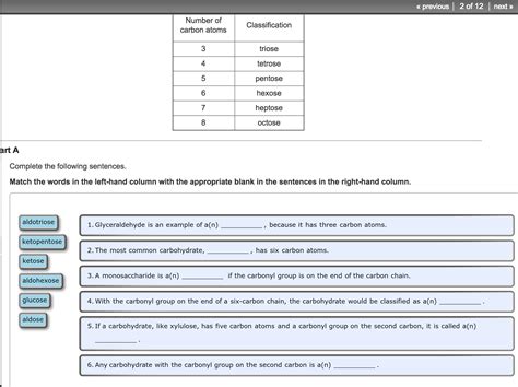 Solved Complete The Following Sentences Match The Words In Chegg