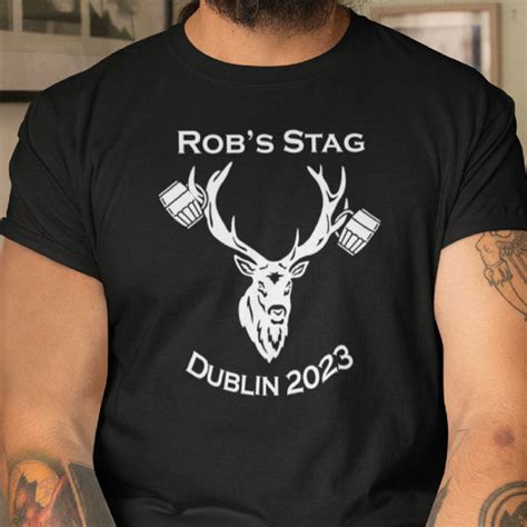 Personalised Stag Do T Shirt Tops Beer Deer Style Design With Location