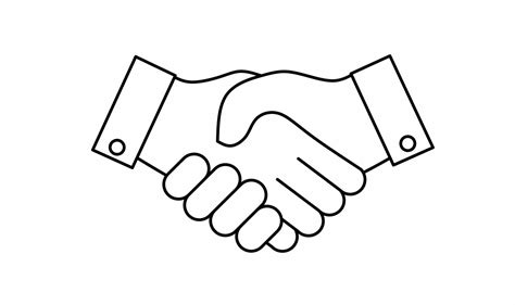 outline handshake icon isolated  white backgroundbusiness handshake