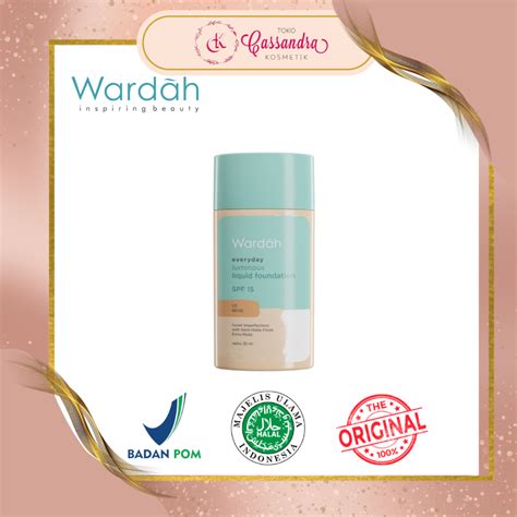 Jual WARDAH EVERYDAY LUMINOUS LIQUID FOUNDATION 40 ML Shopee Indonesia