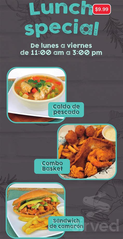El Viejón Seafood Restaurant Menu In Grand Prairie Texas Usa
