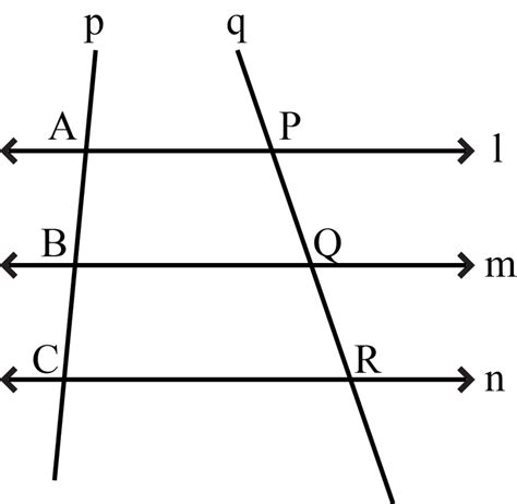 In The Follow Diagram Lines L M And N Are Parallel To Each Other Two