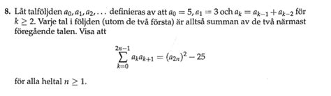 Induktionsbevis Med Rekursiva Talf Ljder Matematik Universitet