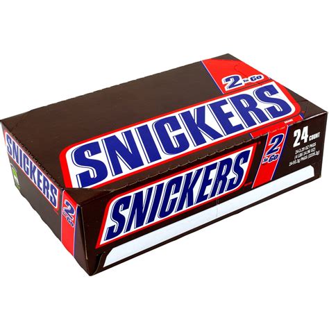 Snickers 2-To-Go Bars, 3.29 oz, 24 count - Walmart.com