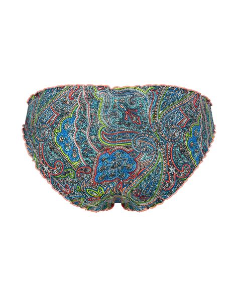 Skiny Paisley Bikini Bottom Neon Paisley Tights No