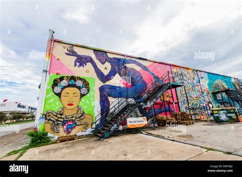 Graffiti By Some Talented Artists In Downtown Houston Tx Stock Photo