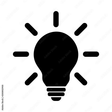 Light Bulb Icon Black