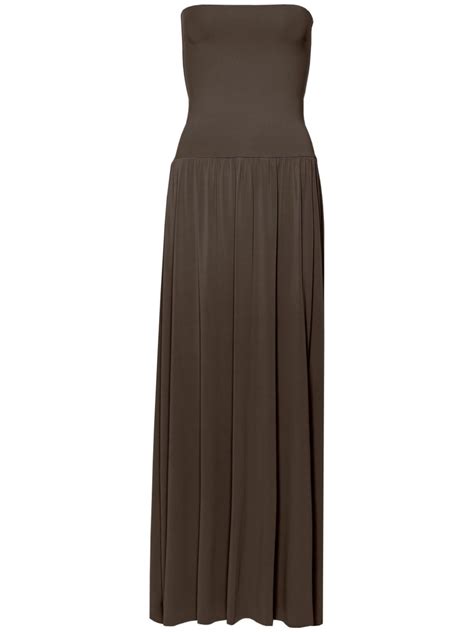 Wolford Lurex Strapless Maxi Dress Grey £35000 Mirror Online
