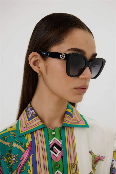 Gucci Femenine Cat Eye Sunglasses In Black Lyst