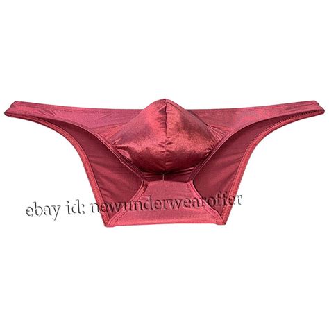 Men S Silk Satin Bikini Briefs Underwear Enhance Pouch Cheeky Briefs Underpants Ebay