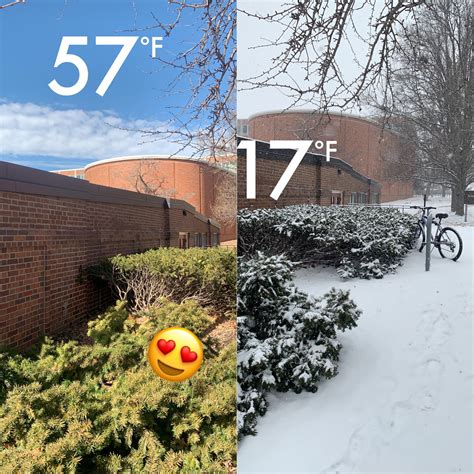 Weather yesterday vs today : r/mildlyinteresting