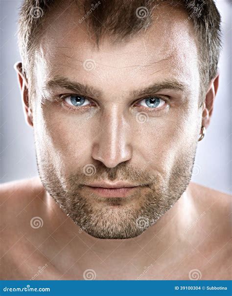 Handsome Man Portrait Stock Photo Image Of Eyes Naked