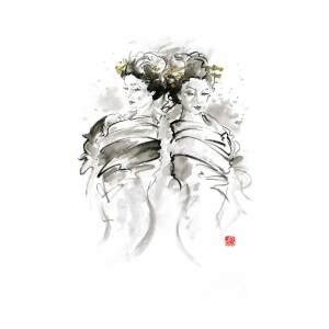 Geisha Painting Japanese Art Asian Girl Nude Naked Asian Girl Asian Girl Poster Naked Asian