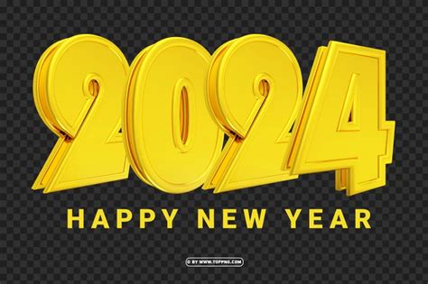 Happy New Year Png Number D Golden Cutout Clipart Images Image