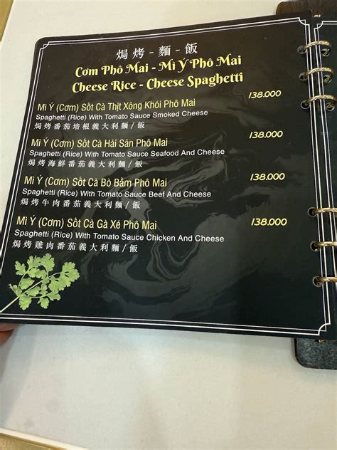 menu  bit tet luc nguyen restaurant ho chi minh city   cach