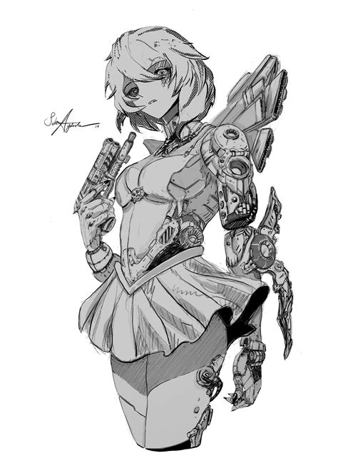 Anime Cyborg Concept Art