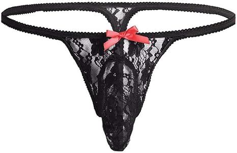 Wanfj Sexy Encaje De Lencer A Hueca Hombres Gay Jockstrap Ropa Interior Sexy Bowknot Tanga