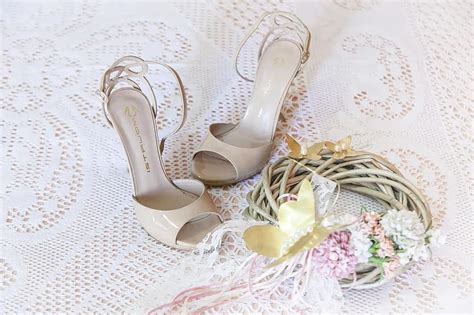 Woman Sandals Wedding Dresses Bride Decoration Heels Shoe Marriage Fine Nude Color