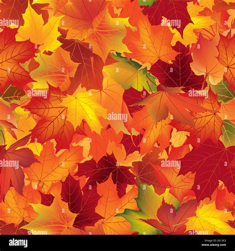 Autumn Texture Wallpaper With Maple Leaves Fall Seamless Pattern