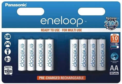 Panasonic Eneloop AA 2000mAh nabíjacie batérie, 8ks