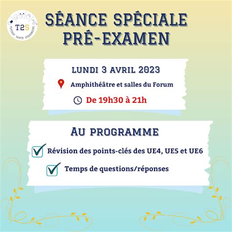 Séance Pré Examen N°2 Du S2 • Tutorat Santé Strasbourg