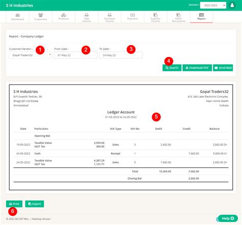 Ledger 1 1 100 Free GST Billing Software For Every Businesses