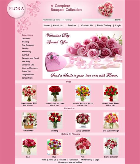 Flora a complete bouquet collection on Behance