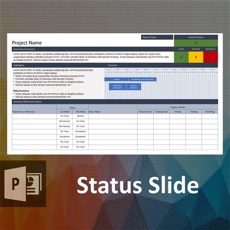business project status report  template  powerpoint  google