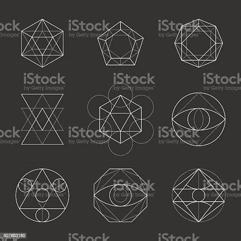 새크리드 지오메트리 선택할 수 있습니다 영성 연금술 종교 지역으로 1930년대 아이콘에 대한 스톡 벡터 아트 및 기타 이미지