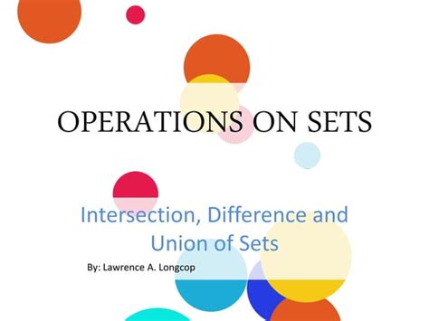 operations  sets