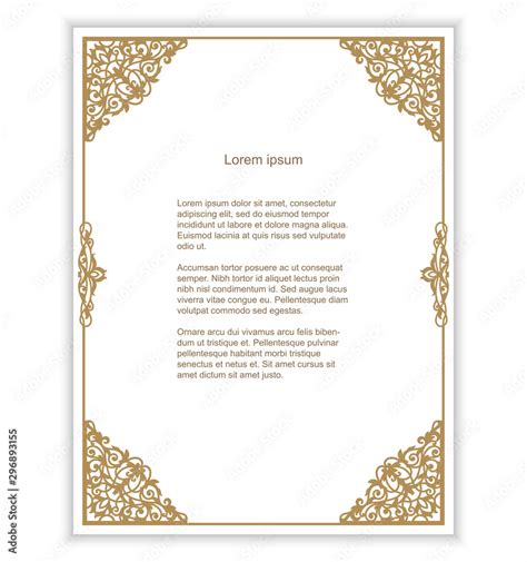 Elegant Gold Frame With Lace Decoration Wedding Invitation Save The