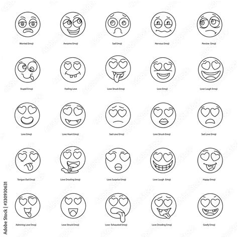 Modern Text Face Emoticon Vectors Pack Stock Vector | Adobe Stock