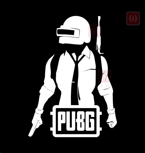 Isee 360® Pubg Logo Sticker For Mobile Back Side Color White Vinyl Decals L X H 650 Cm X 900