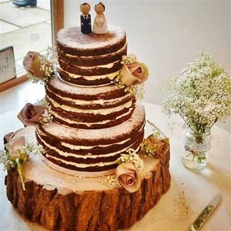 Naked Chocolate Wedding Cake Decorated Cake By Rachel CakesDecor