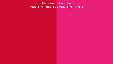 Pantone 186 C Vs Pantone 213 C Side By Side Comparison