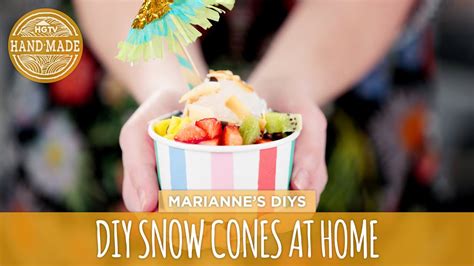 Diy Snow Cones At Home Hgtv Handmade Youtube