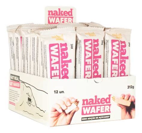 Naked Nuts Wafer Chocolate Branco e Leite em Pó 12 unidades de 26g Essência Brasileira