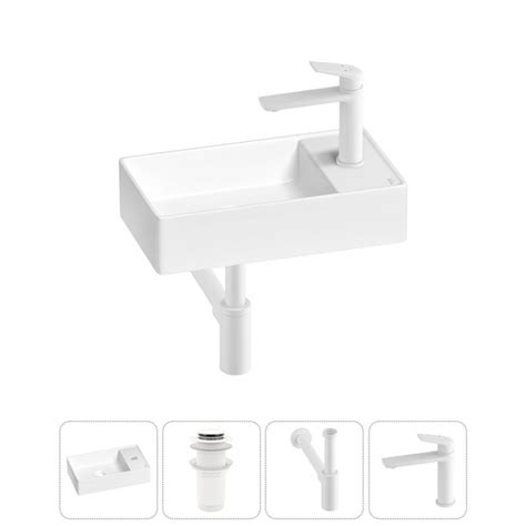 Маленькая раковина в туалет Wellsee WC Area 20213621R в наборе 4 в 1 ...