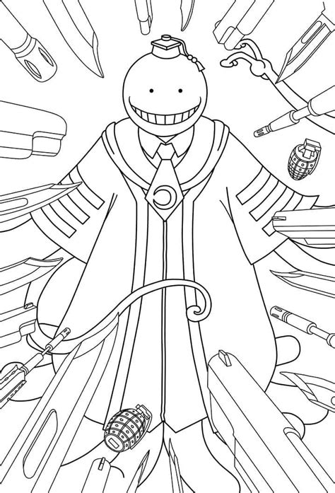 Dibujos De Koro Sensei De Anime Assassination Classroom Para Colorear