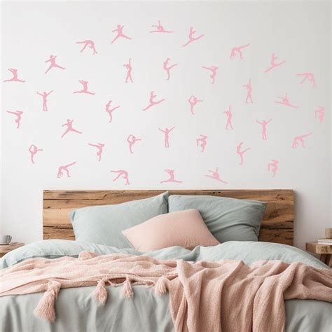 Gymnastics Wall Decals Gymnast Stickers Gymnastics Wall Art Etsy